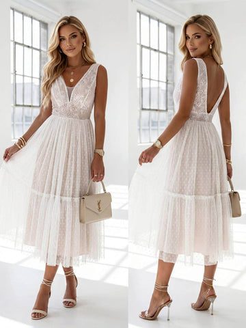 Scana dress white  - 23097