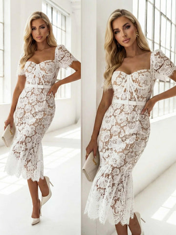 Diwan lux dress White - w39342