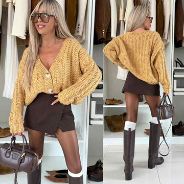 Trendi cardigan jaune - 388145
