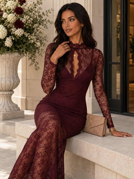 Cellia dress Bordeaux   - 26671