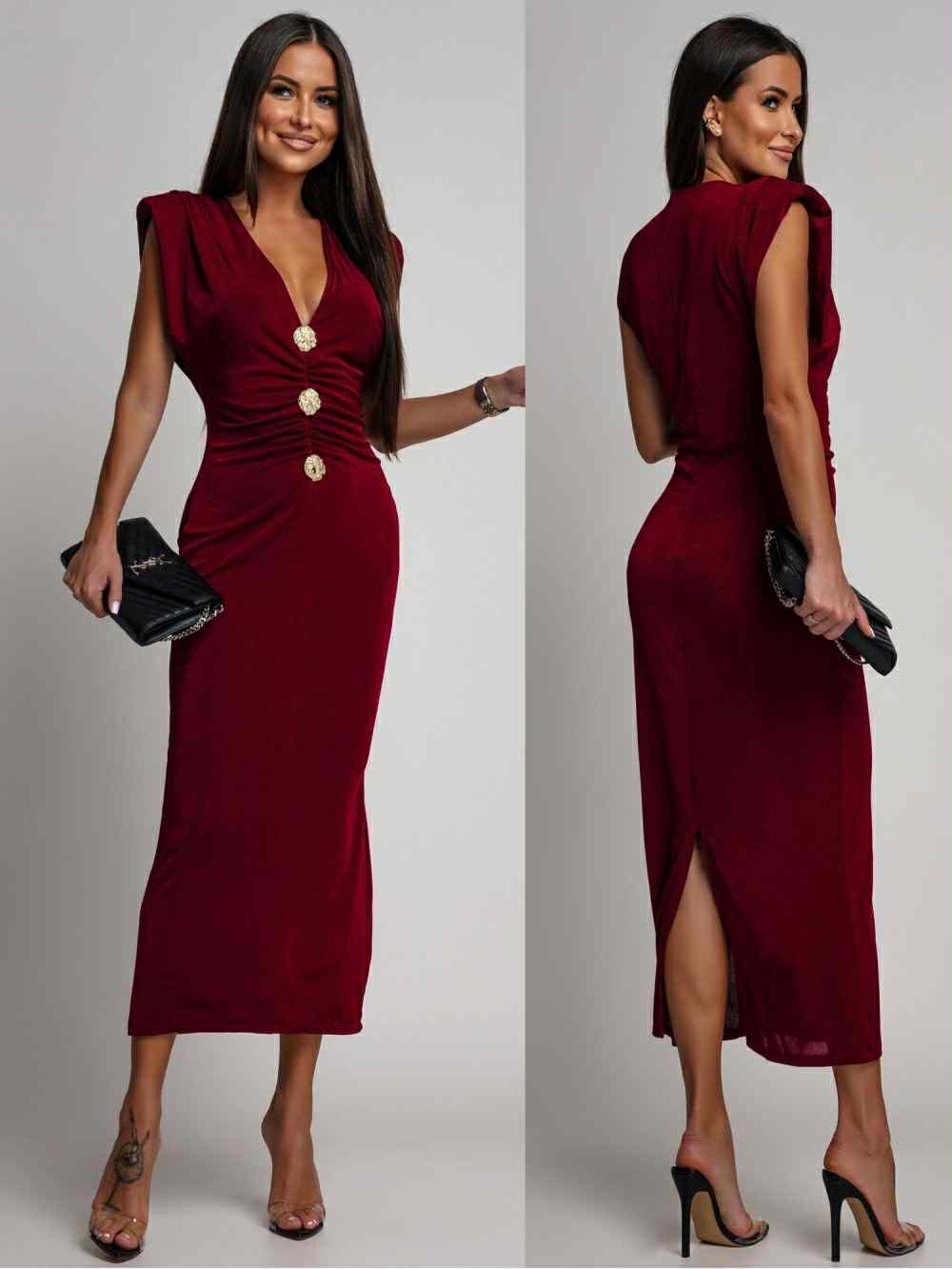 Engela dress Bordeaux - JRC26952