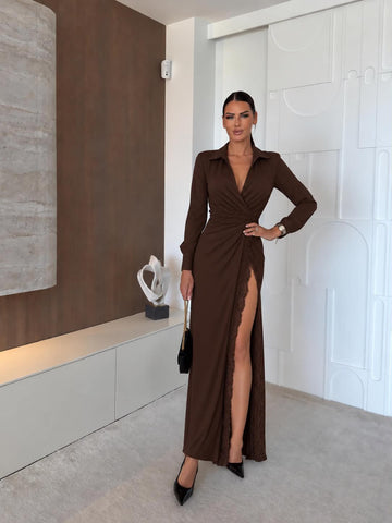 Ztephania dress Brown  -