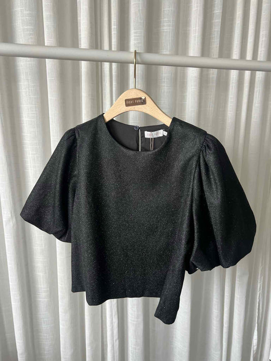 Rachael glitter top Black - EP19626
