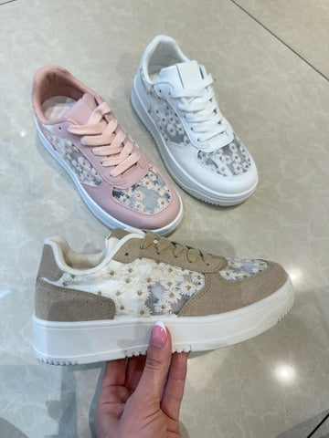 Zile Flower sneakers camel 556 12345