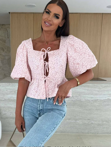 Renda top rosa -H3831