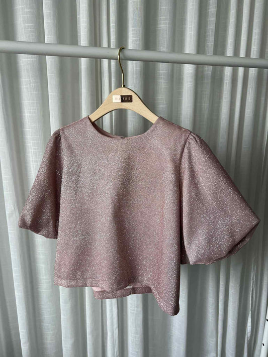 Rachael glitter top pink - EP19626
