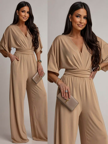 Fireh jumpsuit Beige - HS10506