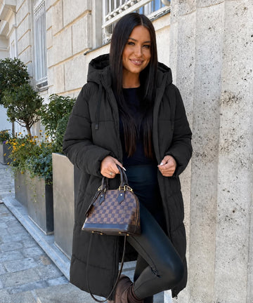 JDYBLAIR LONG HOOD PUFFER OTW SIJ NOOS BLACK
