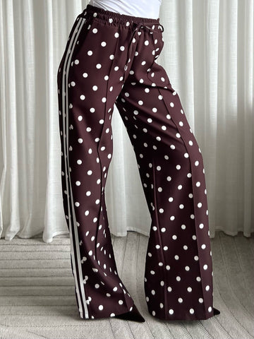Loriza dot pants Brown  - M839