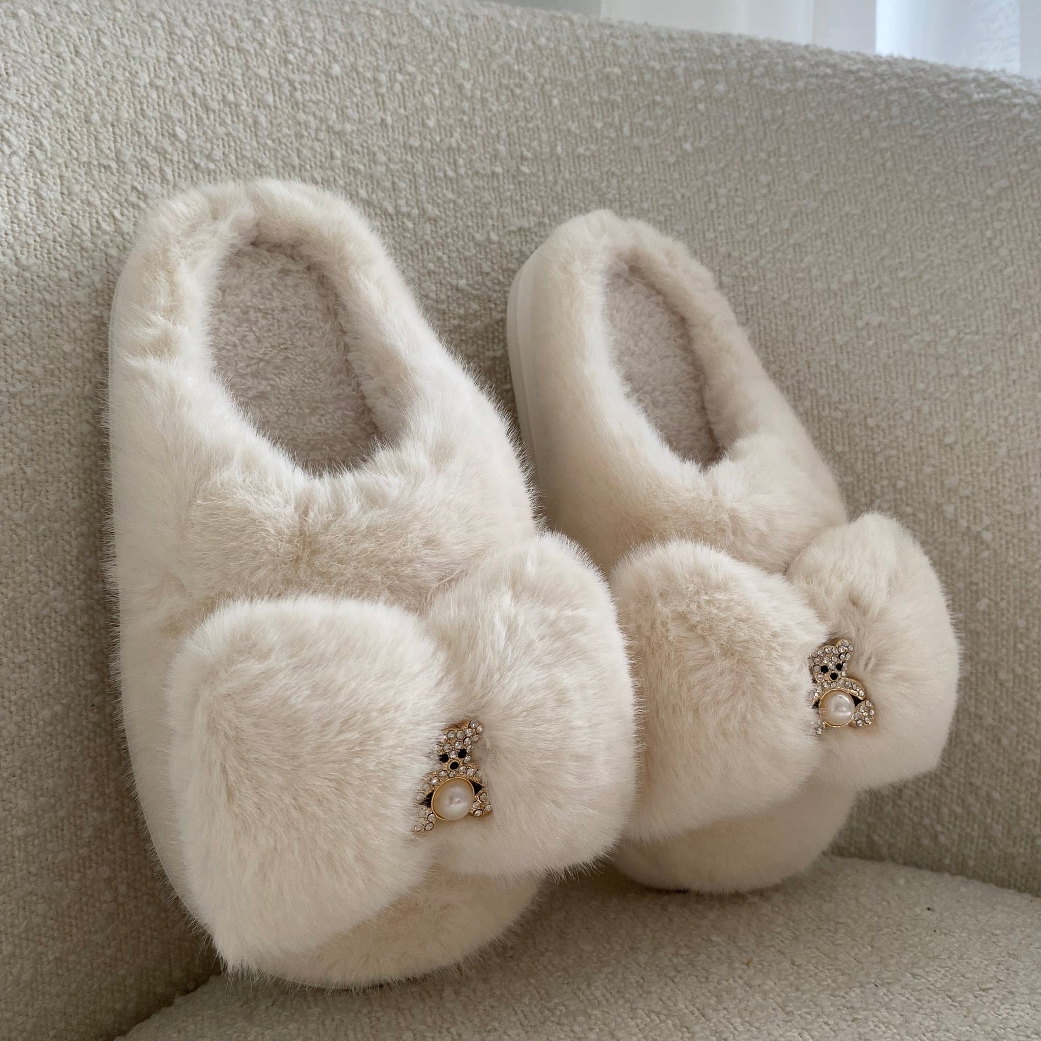 Aniska slippers Beige/white