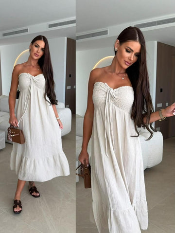 Avila dress beige -