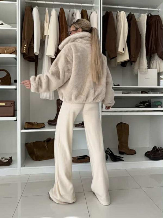 Mondi teddy jacket  beige- OX9102