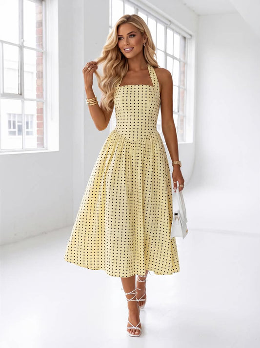 Skarlett dot dress yellow  - PS9581S