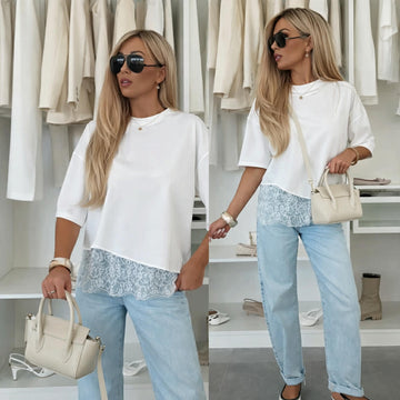 Lakki lace tee White - 6311