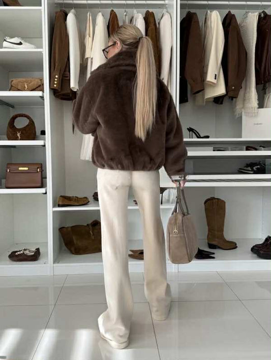 Mondi teddy jacket  brown- OX9102