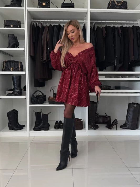 Mester palliet dress red - ZP703 556