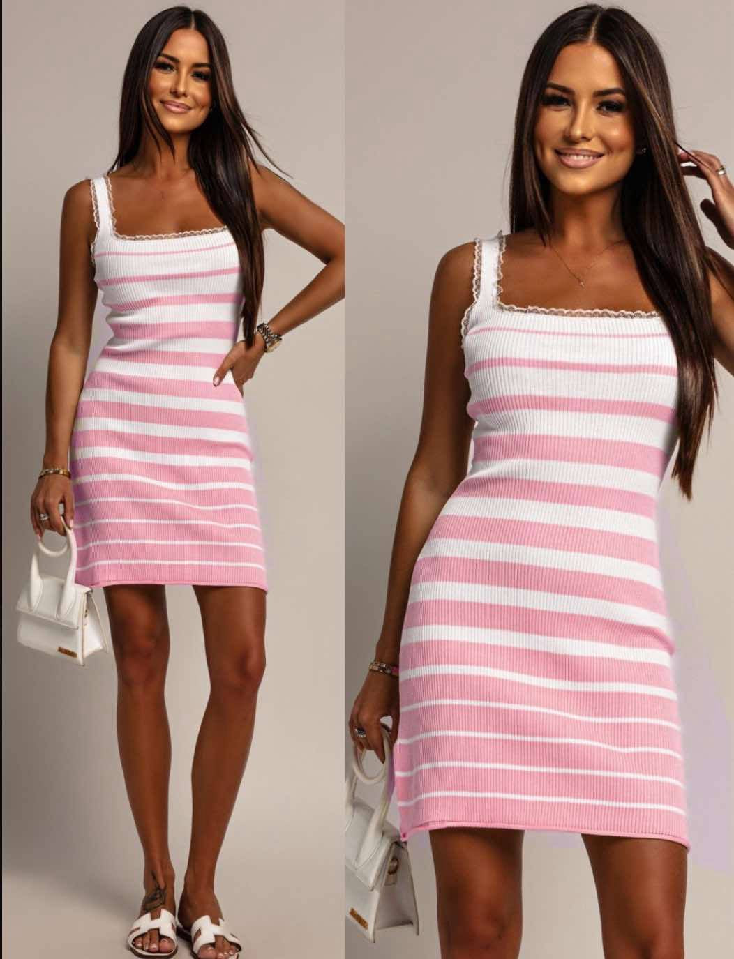 Dinnia dress rosa strib