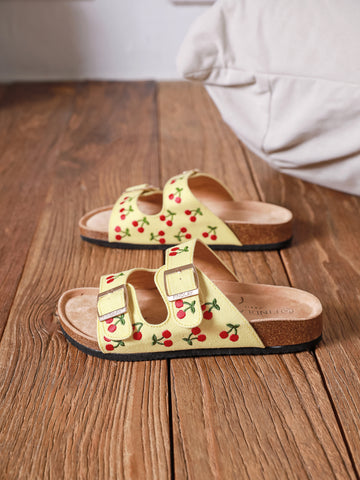 Alola Cherry slippers yellow
