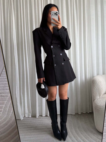 Merika blazer dress black - EP19818
