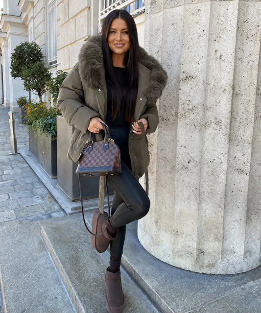 Caffia winter jacket taupe  - FC7627