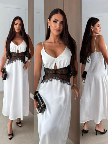 Blany lace dress ecru - U30522