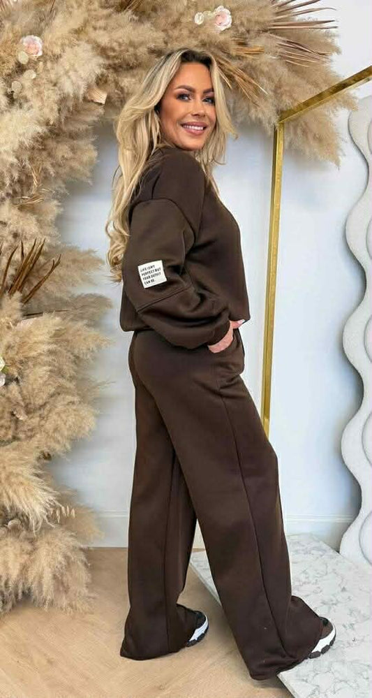 Maddy 2-PIECES SWEAT sæt choko