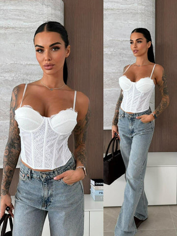 Mirian lace top White - 06028 556