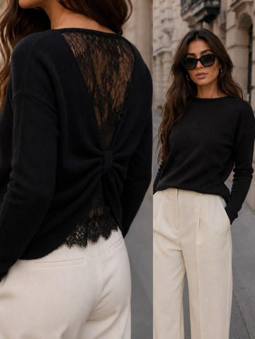 Swea lace sweat Black - AM1182