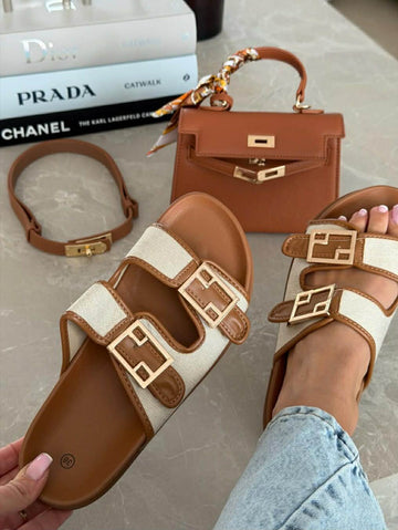 Trilli slippers Camel - 1141