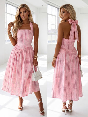 Skarlett dot dress rosa - PS9581S
