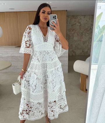 Gabby lux dress  white- Gd2939