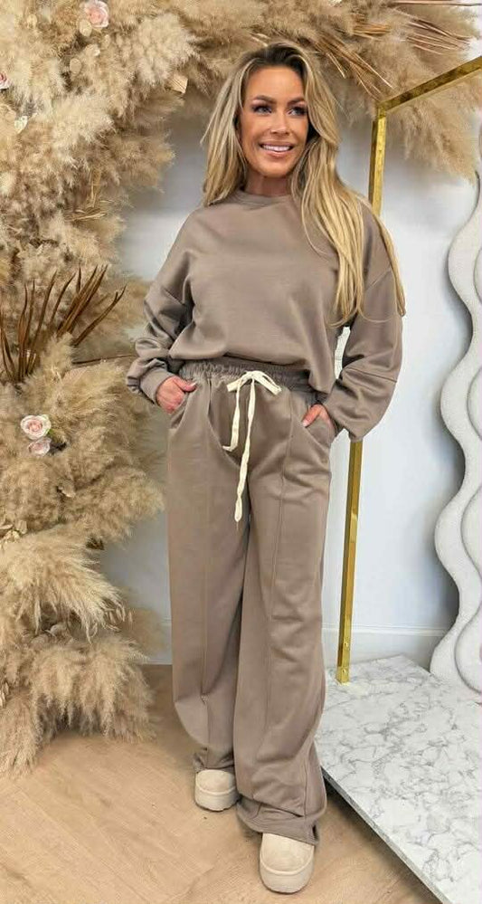 Maddy 2-PIECES SWEAT sæt taupe