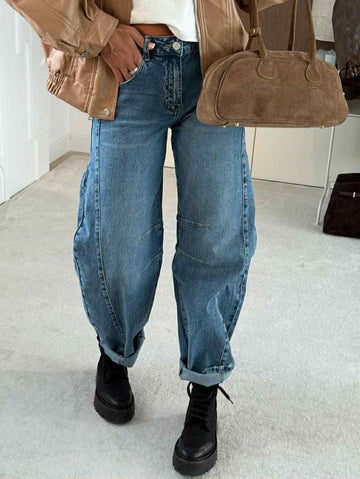 Zmaragd wide jeans - w3819