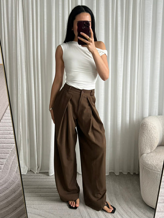 Makiza pants Brown    -M823-1
