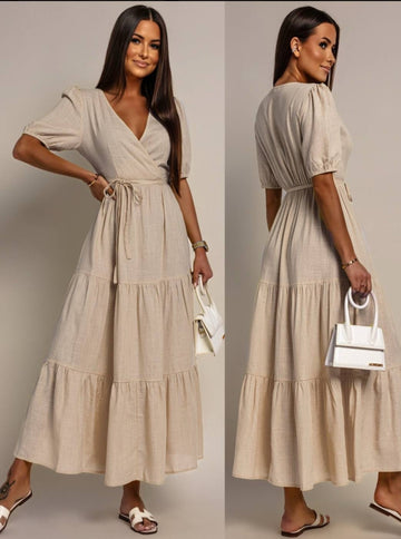 Ariba dress beige  - ps9100