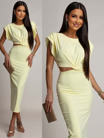 Viasa dress  yellow - C42719