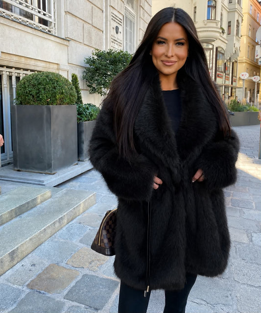 Gavil fur jacket Black  CV2198
