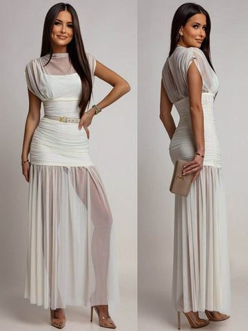 Melva dress beige - 8030