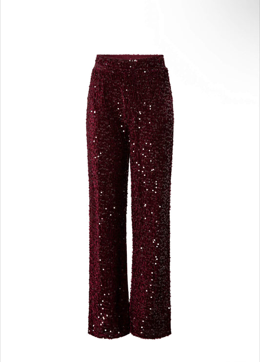PCKAM HW WIDE PANT BC Bordeaux 556
