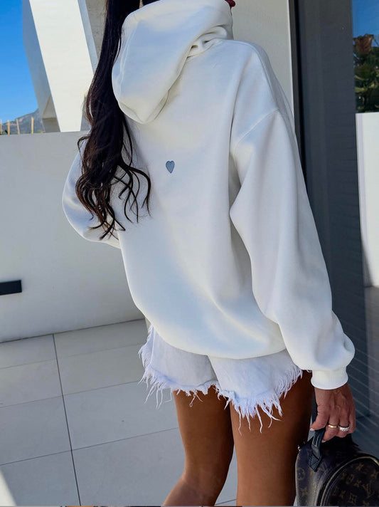 Jenn hoodie white -W18996