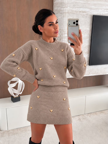 Kenja 2-PIECES beige  heart - SH817E