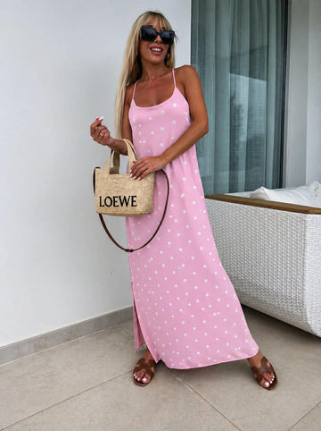 Wita dot dress rosa 6097