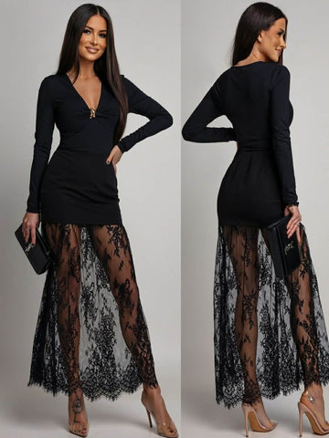 Phoebe Lace skirt black  - 3895