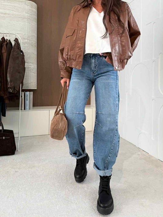 Zmaragd wide jeans - w3819