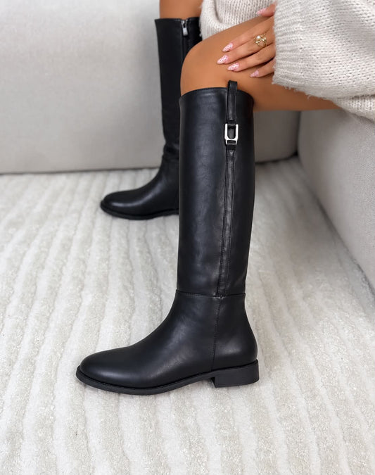 Wikka boots Black  pu- H8-1299
