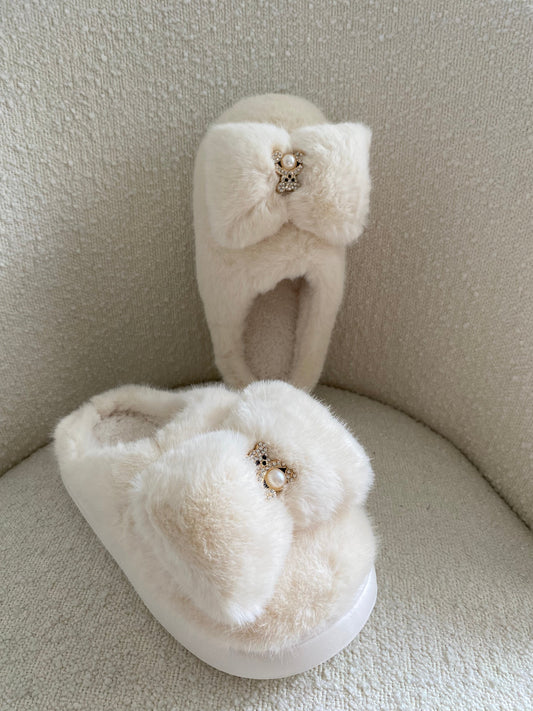 Aniska slippers Beige/white