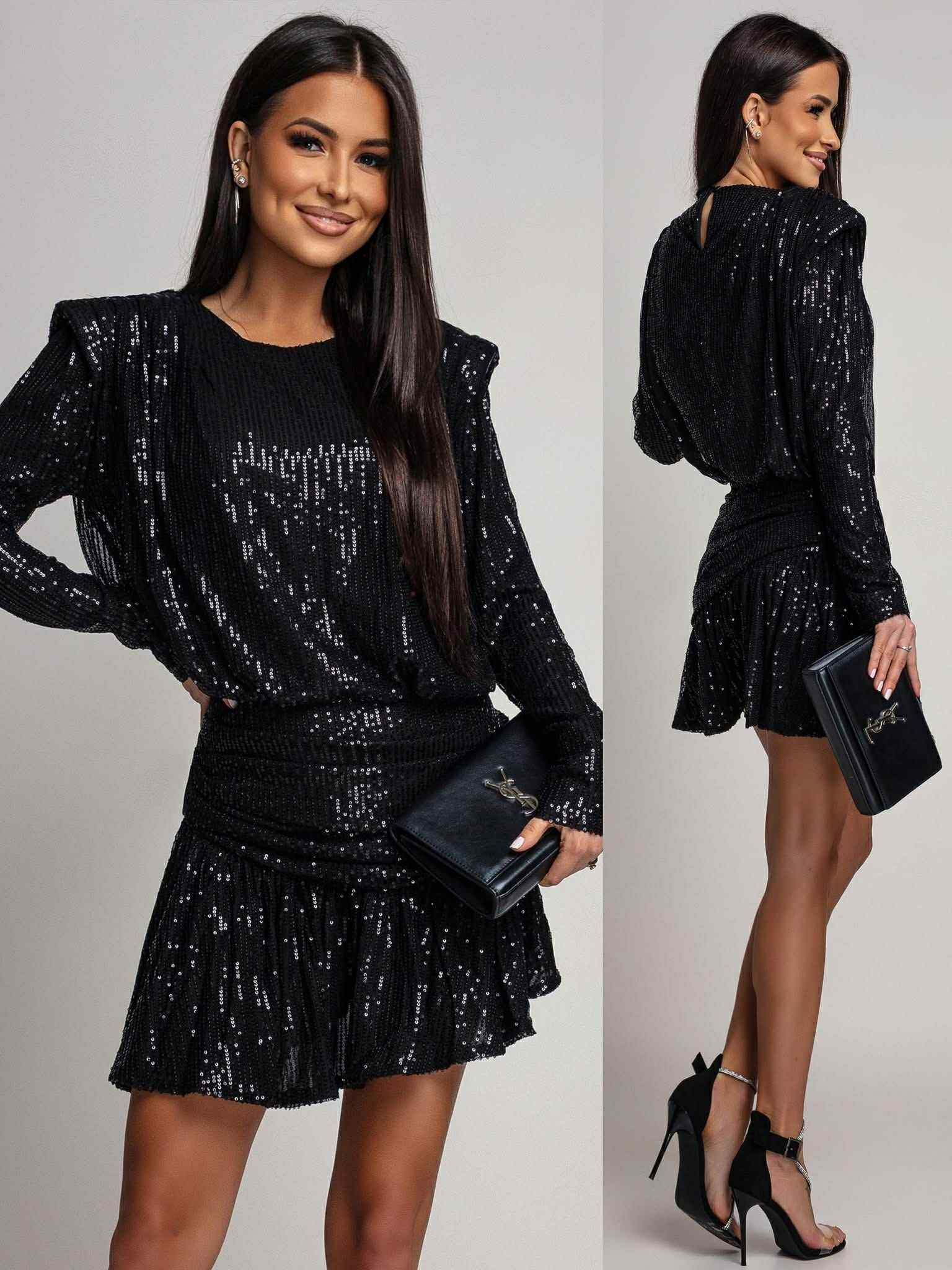 Emelie sequin dress Black - PS9332