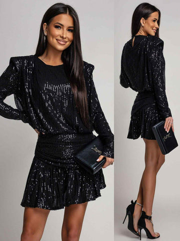 Emelie sequin dress Black - PS9332