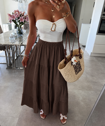 Netha skirt choko - H683
