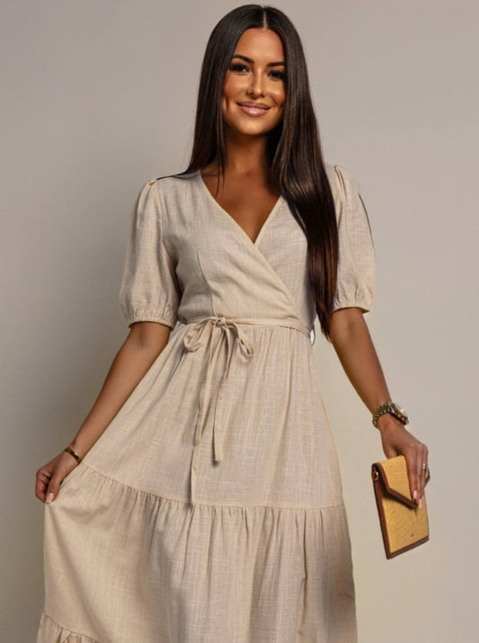 Ariba dress beige  - ps9100